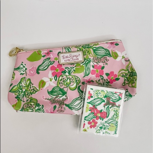Lilly Pulitzer Estée Lauder Makeup Bag With Mirror New Without Tags - Picture 1 of 8